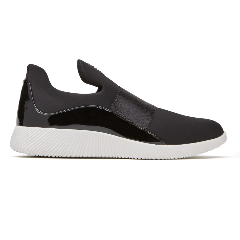 Sapatos Slip-On Rockport City Lites Robyne Senhora - Pretas ( 086-RYGZHJ )